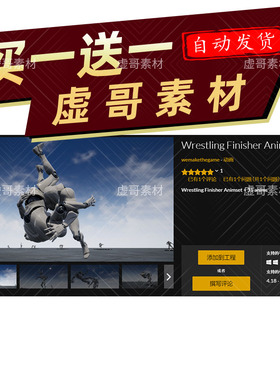 UE5摔跤格斗动画包 Wrestling Finisher Animset 同步更新