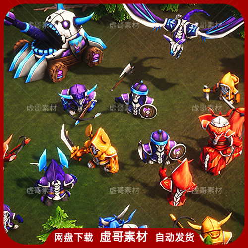 UE4UE5模型 Mini Legion Undead Army PBR  高清迷你亡灵军团模型