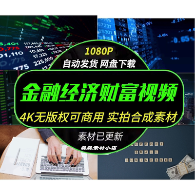 4K金融贸易宣传背景视频商用