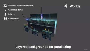 城市 Retro Kit 横版 Platformer 复古街机风格 City U3D Urban