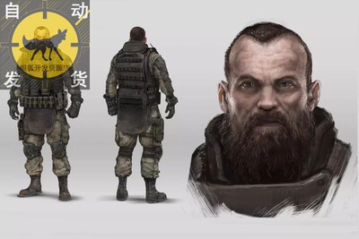 U3D 士兵模型 大胡子 Soldier Model 02 - MIKHAIL 1.1