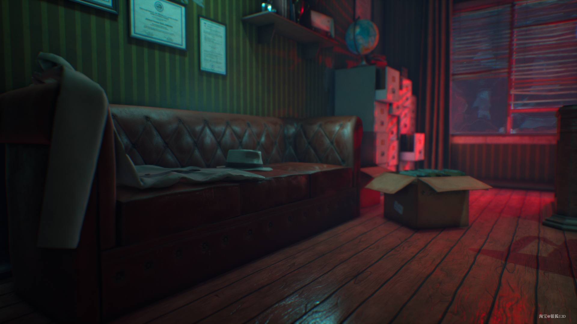 UE4虚幻4 Detective Office unreal asset侦探办公室场景