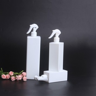 500mlHDPE方形大容量带盖超细洗发水沐浴露塑料包装密封化工空瓶