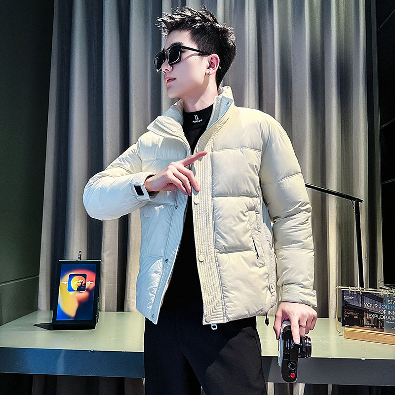 MF63-P138控178冬季社会小伙店主风立领棉衣棉服外套白1,男装棉衣,电商A220