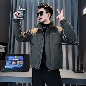 MF101-P138 控178 冬季社会小伙加厚保暖立领棉衣棉服外套 绿色2，男装棉衣，电商A220