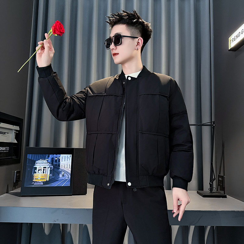 MF97-P138控178冬季社会小伙加厚保暖立领棉衣棉服外套黑1,男装棉衣,电商A220