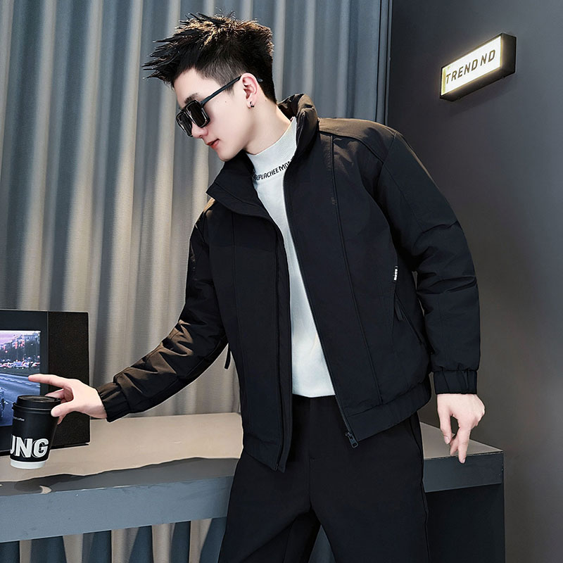 MF92-P138控188冬季社会小伙加厚保暖立领棉衣棉服外套黑色1，男装棉衣，电商A220