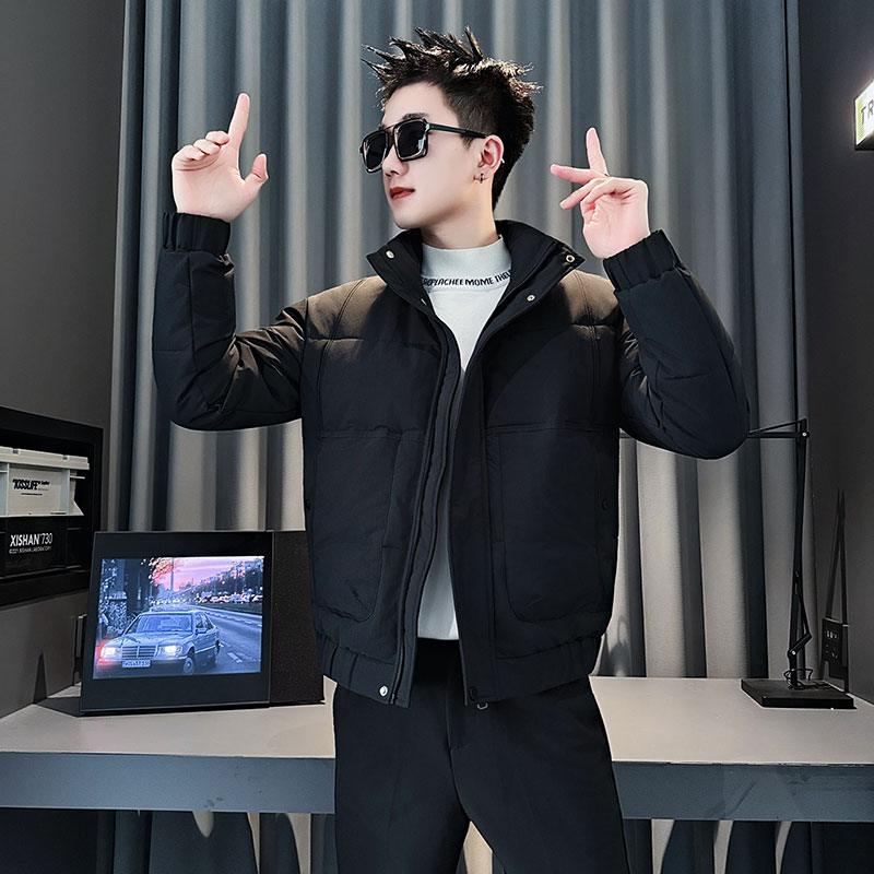 MF95-P138 控188  冬季社会小伙加厚保暖立领棉衣棉服外套  黑色1图片