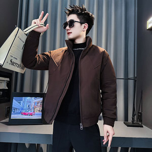 MF106-P138 控178 冬季社会小伙加厚保暖立领棉衣棉服外套 绿色1图片
