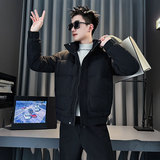 MF95-P138控188冬季社会小伙加厚保暖立领棉衣棉服外套咖色1，男装棉衣，电商A220