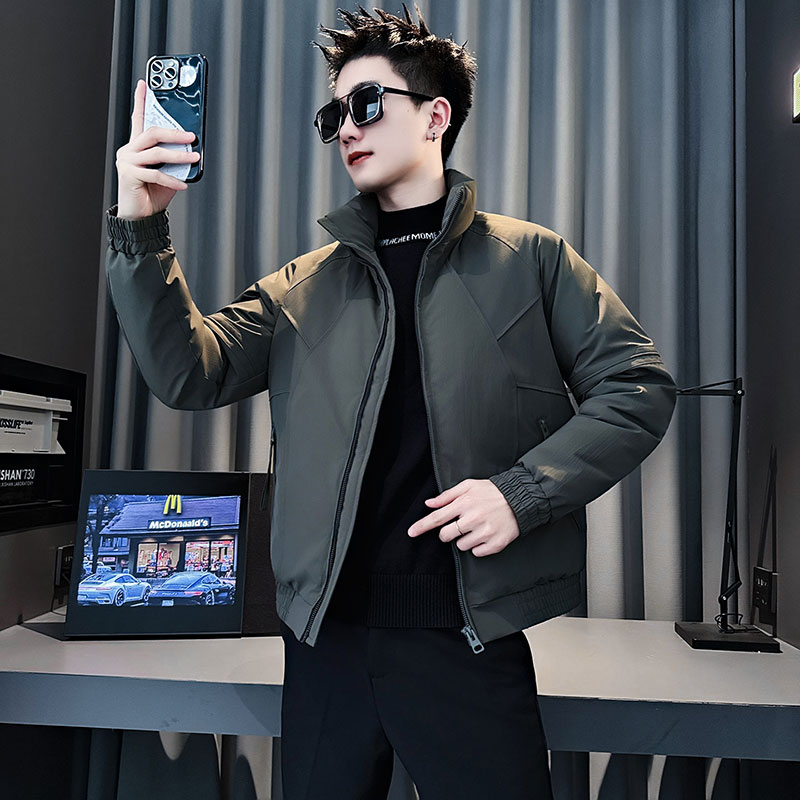MF106-P138控178冬季社会小伙加厚保暖立领棉衣棉服外套黑色1,男装棉衣,电商A220