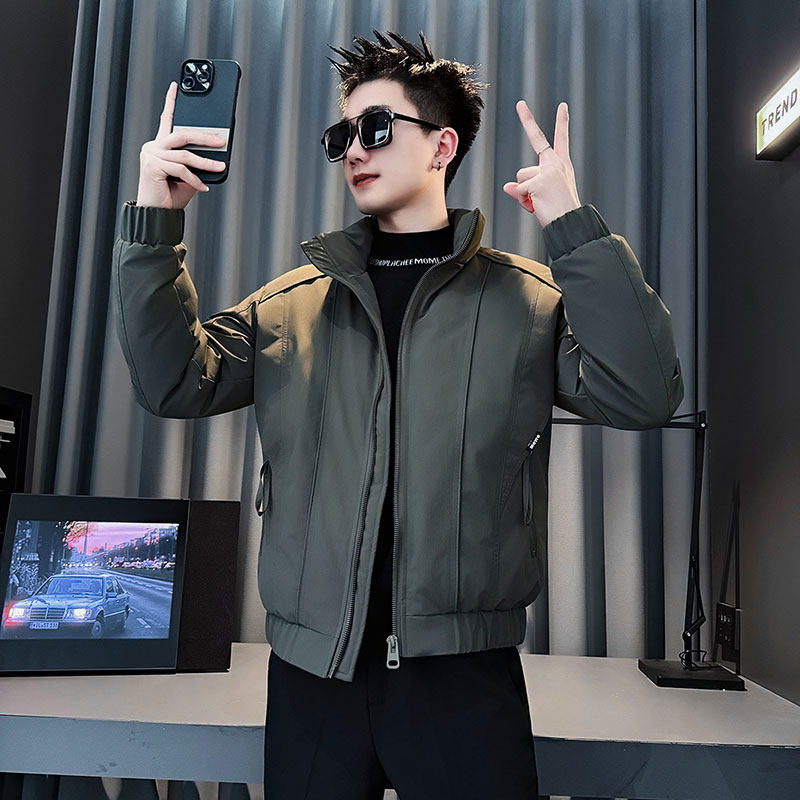 MF92-P138控188冬季社会小伙加厚保暖立领棉衣棉服外套绿色1,男装棉衣,电商A220