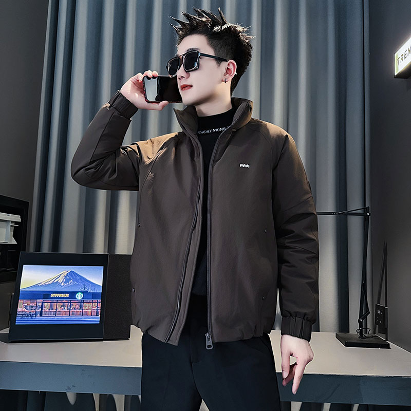 MF104-P138控178冬季社会小伙加厚保暖立领棉衣棉服外套咖色2,男装棉衣,电商A220
