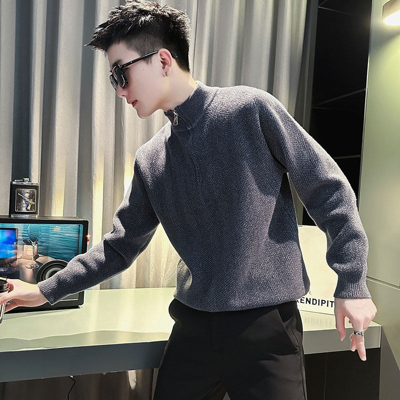 SM74-P68控98社会小伙店主风男潮毛衣针织衫白1,男装针织衫/毛衣,电商A220