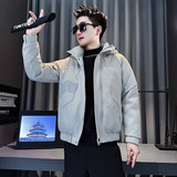 MF107-P138控178冬季社会小伙加厚保暖棉衣棉服连帽外套白色1，男装棉衣，电商A220