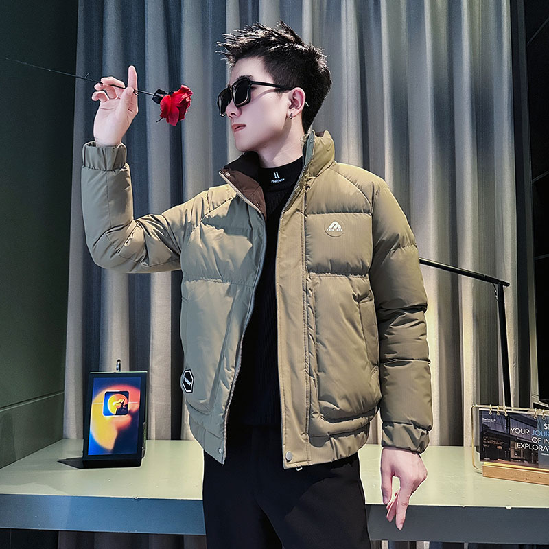 MF59-P138控178冬季社会小伙店主风立领棉衣棉服外套黑1,男装棉衣,电商A220