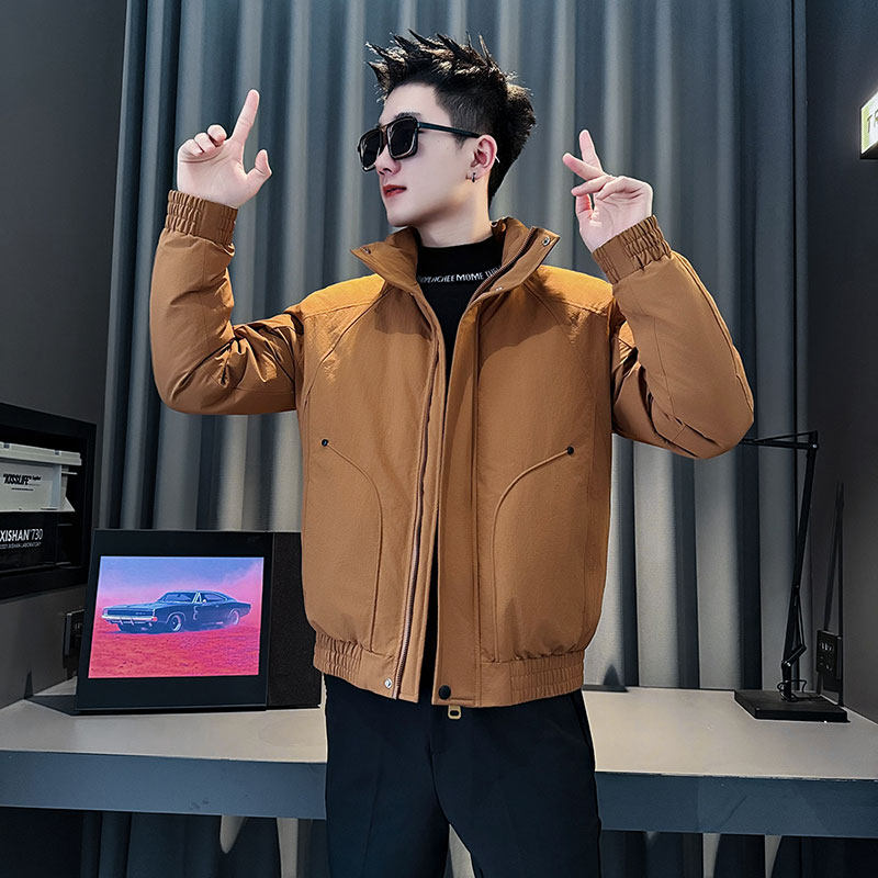 MF94-P138 控188  冬季社会小伙加厚保暖立领棉衣棉服外套  黄色2图片