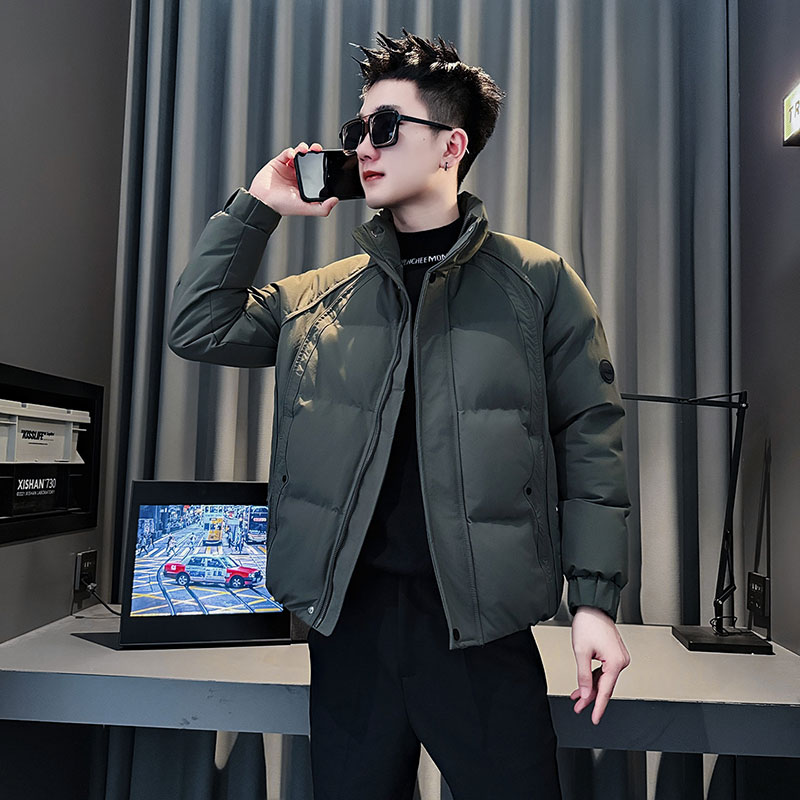MF83-P138控178冬季社会小伙加厚保暖立领棉衣棉服外套绿色1，男装棉衣，电商A220