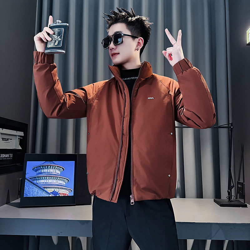 MF104-P138控178冬季社会小伙加厚保暖立领棉衣棉服外套咖色1,男装棉衣,电商A220