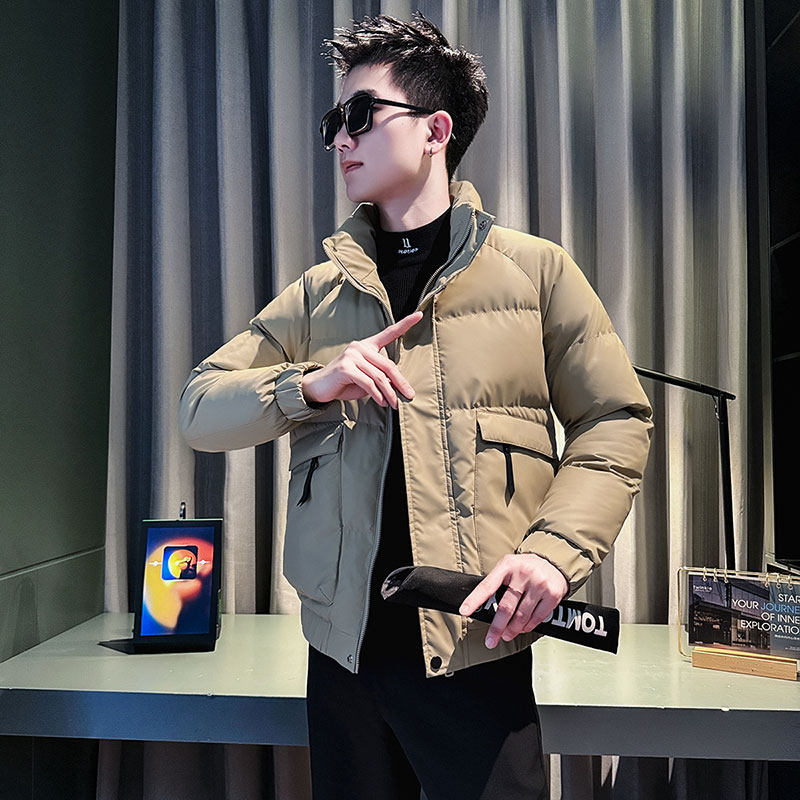 MF71-P138控178冬季社会小伙店主风立领棉衣棉服外套卡其1,男装棉衣,电商A220