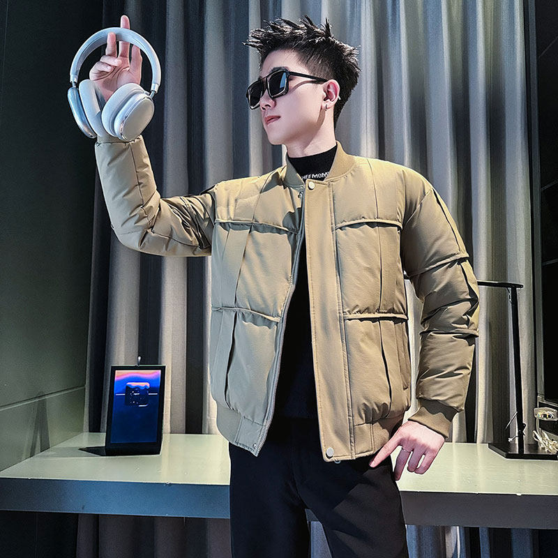 MF75-P138控178冬季社会小伙店主风棒球领棉衣棉服外套卡其2,男装棉衣,电商A220