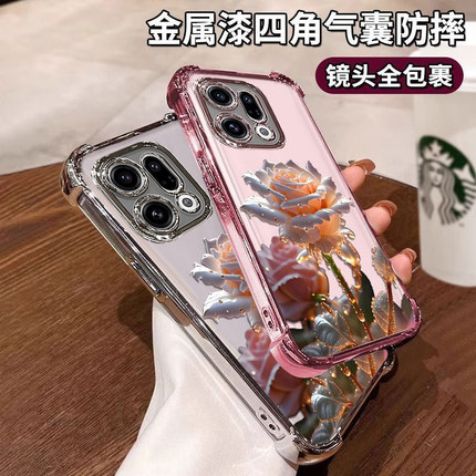 适用oppofindx9手机壳findx9pro保护套PLJ110带镜头膜PLG全包气囊防摔find透明软壳por女oppo超薄oppox新款x9