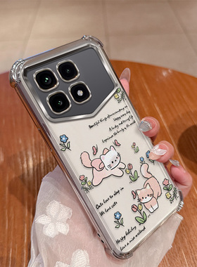 可爱猫咪适用于红米K70至尊冠军版手机壳小米redmik70ultraALSC兰博基尼卡通硅胶套Ultra全包ALsc防摔透明女