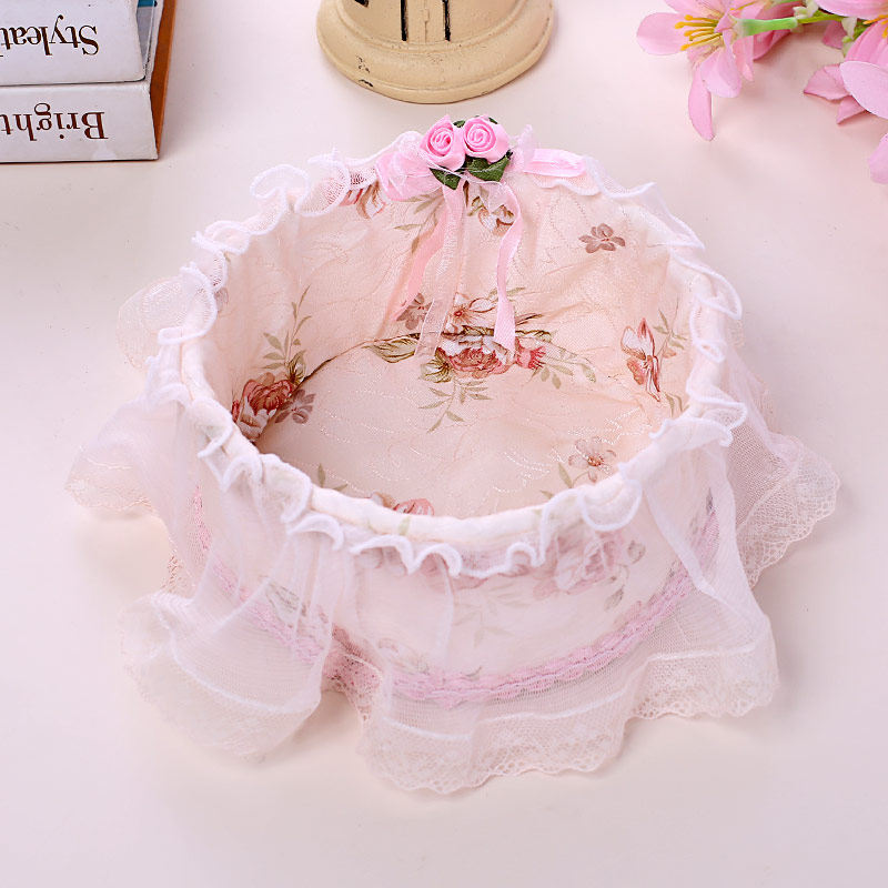 蕾丝布艺手工藤编收纳篮田园布艺遥控篮无格心形家用圆形收纳筐,收纳整理,其他收纳篮,淘宝优惠券,粉丝福利购,淘宝优惠卷