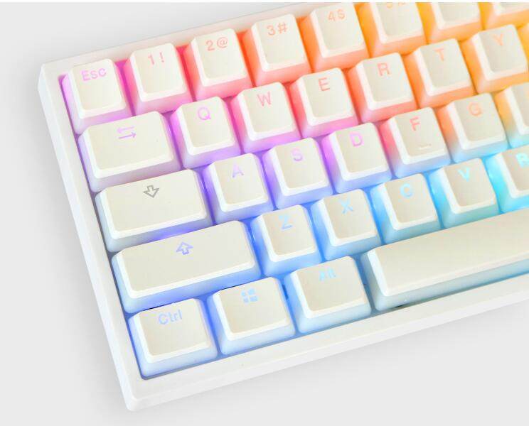 双皮奶大全套96透光PBT68/84/980/96双皮奶键帽布丁键帽海盗船