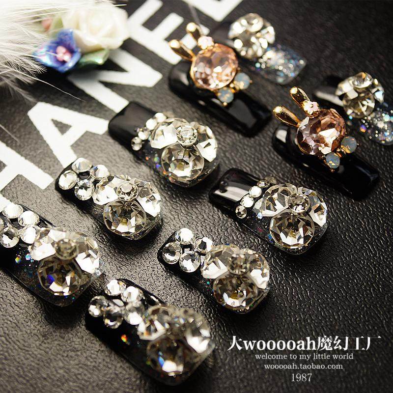 小兔钻球 2025新款重工轻奢满钻穿戴甲纯手工爆闪闪钻高级感法式,彩妆/香水/美妆工具,穿戴甲/甲片,淘宝优惠券,粉丝福利购,淘宝优惠卷