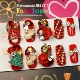 Christmas奢华美甲甲片光疗日系指甲成品短款 圣诞节 Merry 高级