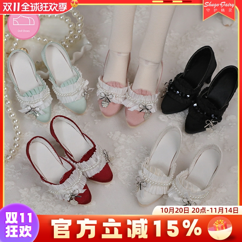 bjd3分娃娃人偶鞋子尖头高跟女鞋