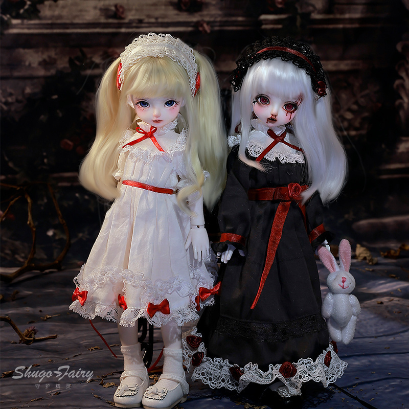 6分bjd女娃天使恶魔进口树脂