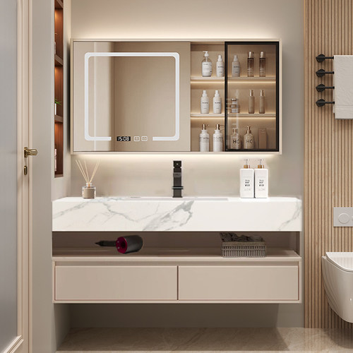 御星琪岩板陶瓷无缝一体盆