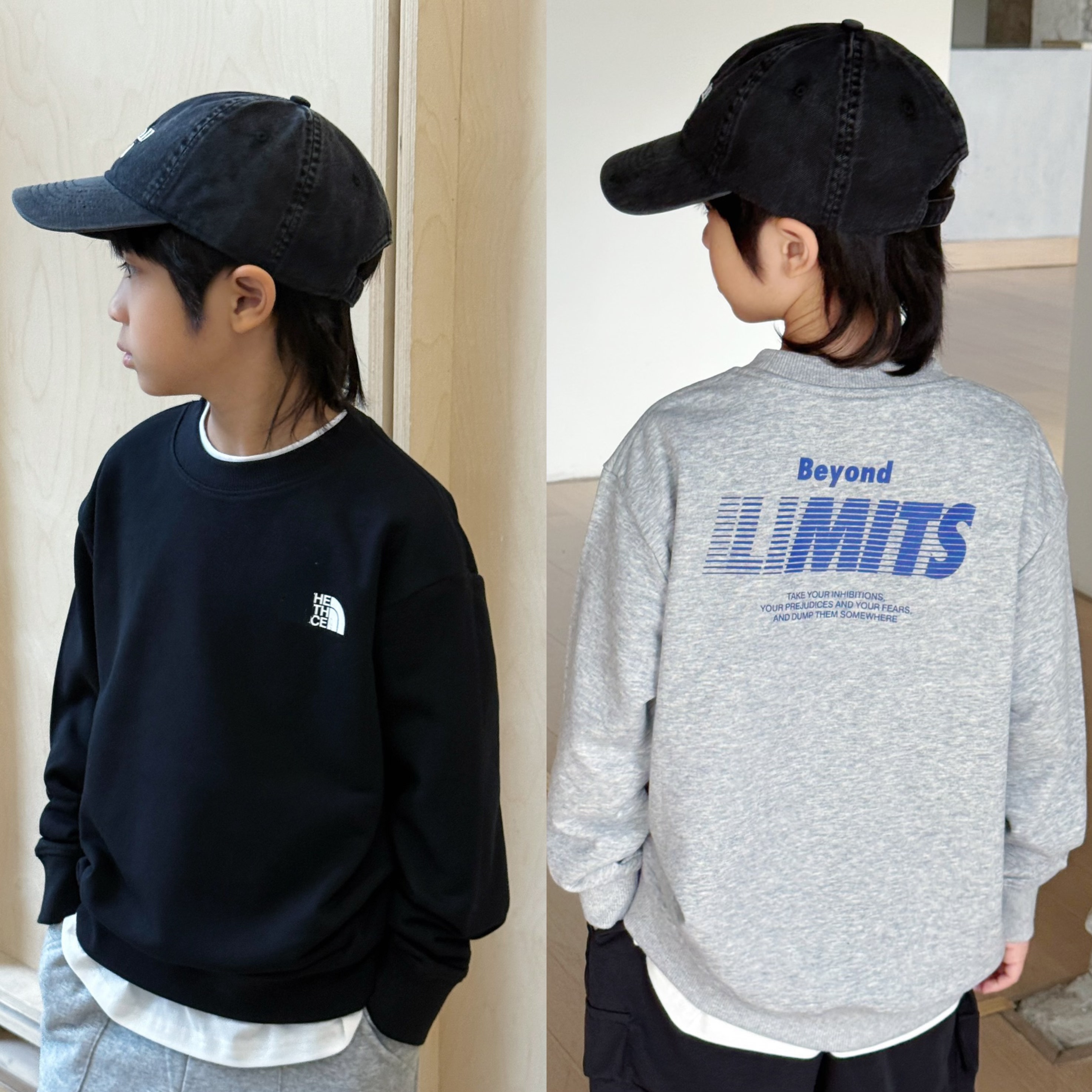 儿童秋款基础简单款纯棉毛圈字母卫衣潮牌男女童帅气长袖卫衣上衣