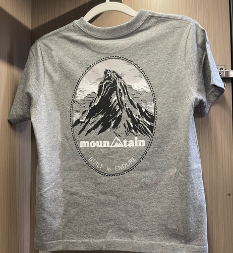 儿童夏季户外山系印花T舒服运动短袖t恤男女童百搭休闲短袖半袖