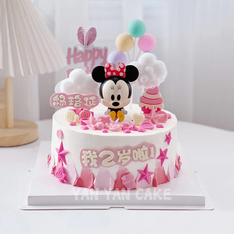 米老鼠摆件生日蛋糕装饰摆件插件