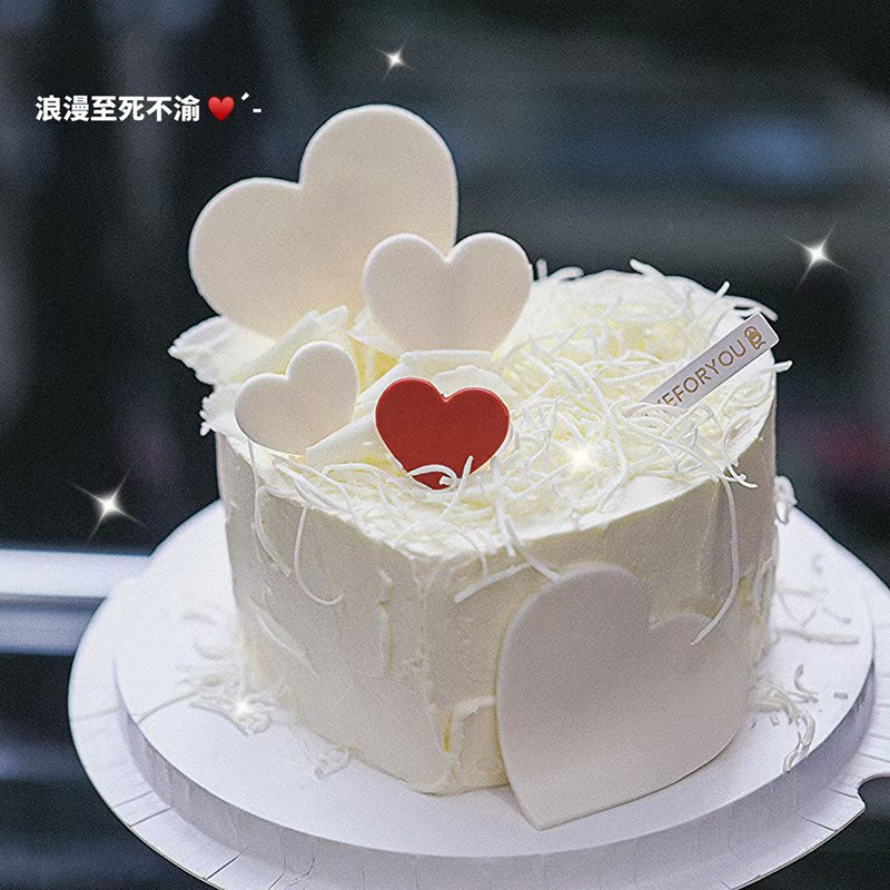 网红爱心七夕情人节烘焙蛋糕装饰摆件巧克力翻糖心形塑料压模工具