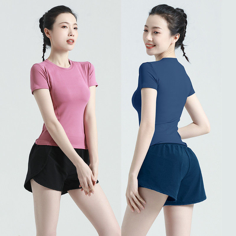 夏季跑步速干瑜伽服薄款运动套装