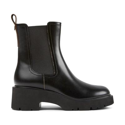 代购Camper女士切尔西靴透气吸汗轻便保暖黑色弹力侧边厚底