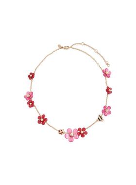代购kate spade NEW YORK女士项链精致活泼优雅俏皮金属粉色花朵