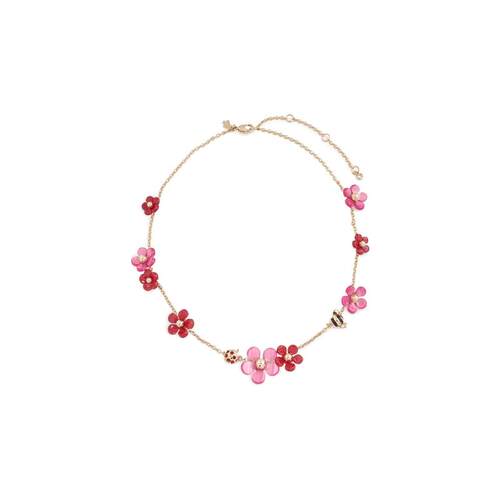 代购kate spade NEW YORK女士项链精致活泼优雅俏皮金属粉色花朵