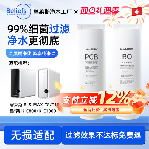 适用于碧莱斯/奥/克斯K-C8000/C1000G净水器滤芯耗材器滤芯净水机