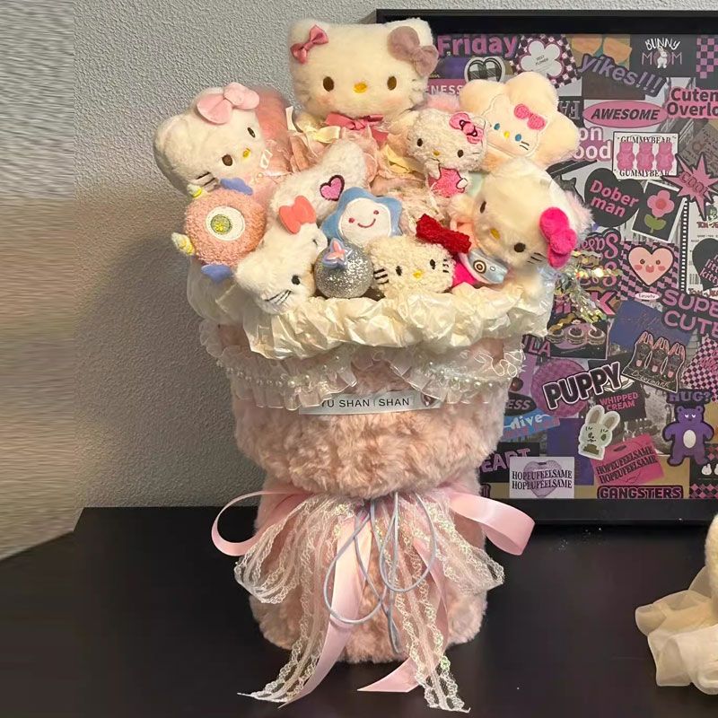 凯蒂猫卡通花束抱抱桶玩图片