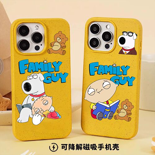 恶搞之家Family Guyi布莱恩情侣狗磁吸可降解壳艺术高级感小众保护壳适用苹果13promax/14PLUS/12PRO手机壳