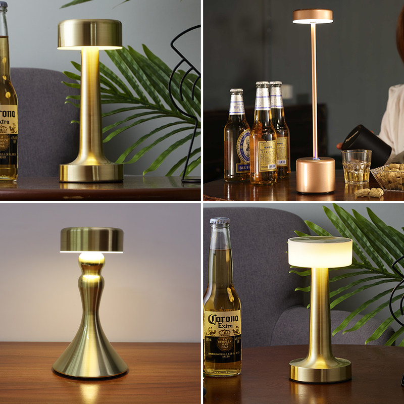酒吧台灯复古充电户外简约餐厅桌面氛围灯小夜灯装饰创意清吧桌灯