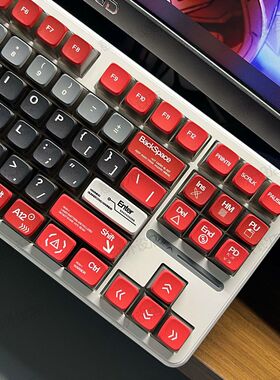 高达扎古主题四面侧透布丁MDA高球帽PBT五面热升华夜魔 Wooting