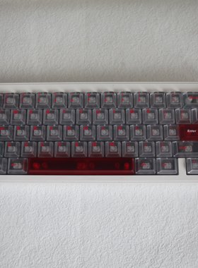 磨砂雾透白色主题机械键盘帽60/68/75/87/98/104/108配列可用