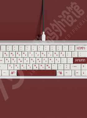 白色血祭主题原厂wooting热升华atk68机械键盘帽键帽