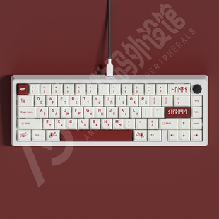 白色血祭主题原厂wooting热升华atk68机械键盘帽键帽